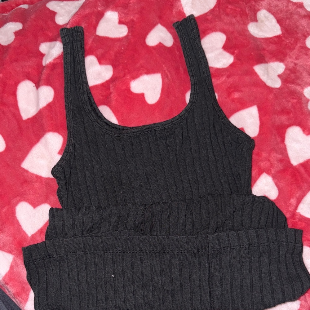 Black Ribbed Women's Dress